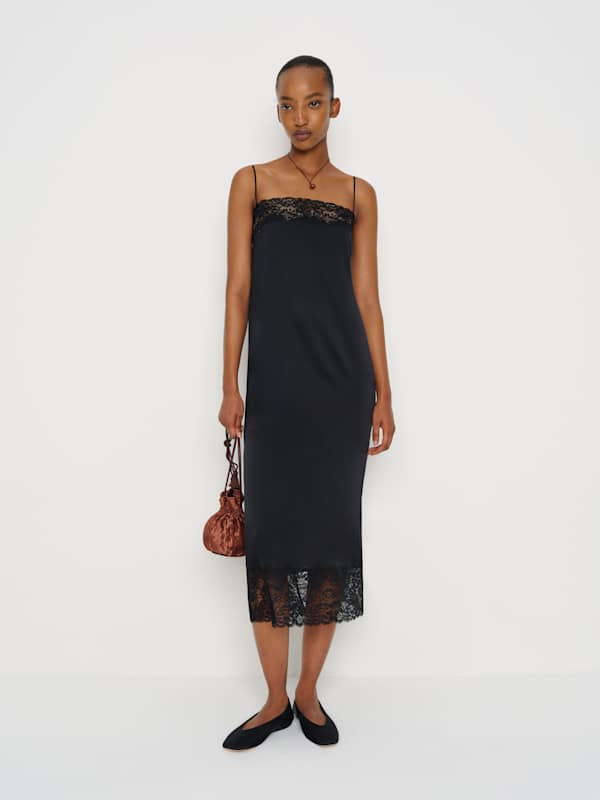 Mackenzie Silk Dress - Black